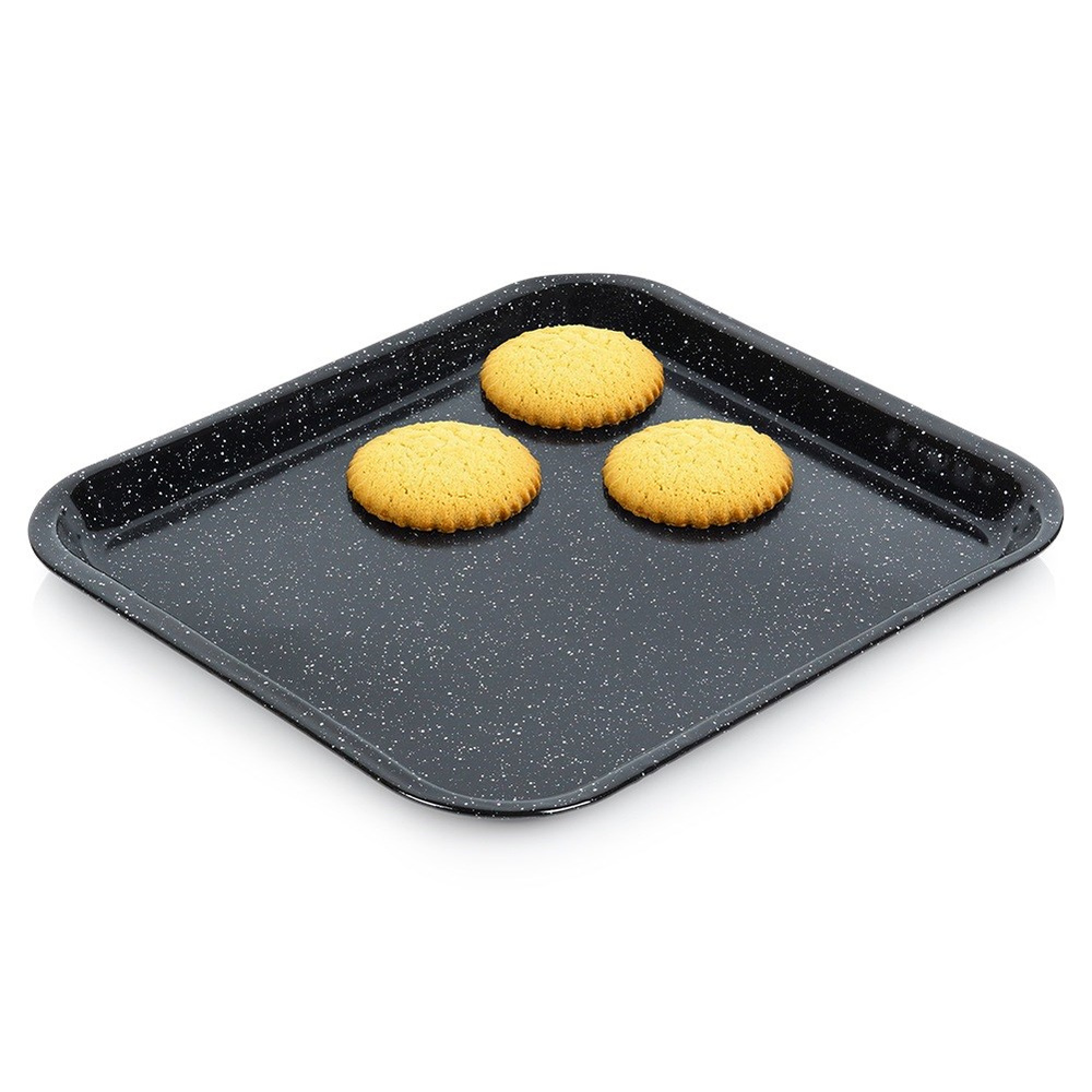 Smaltovaný plech nízký pro pečení sušenek zeleniny v troubě 42,5 x 37 cm