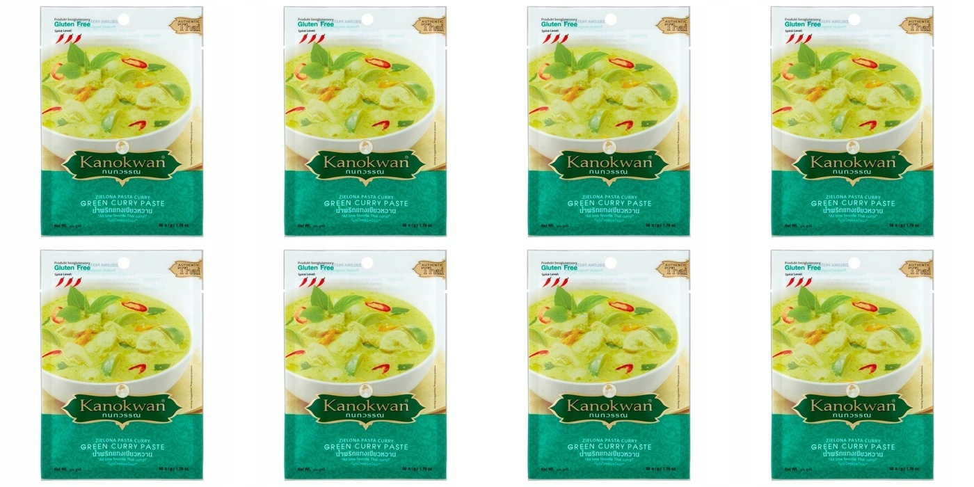 Levně 8 x 50 g Kanokwan zelená kari pasta