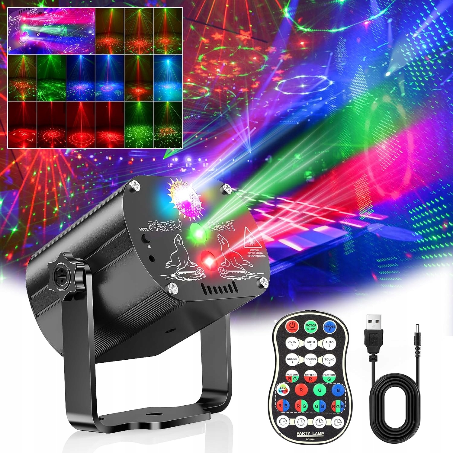 Projektor Laserowy Led Światła Sceniczne Laser Dyskotekowy Rgb
