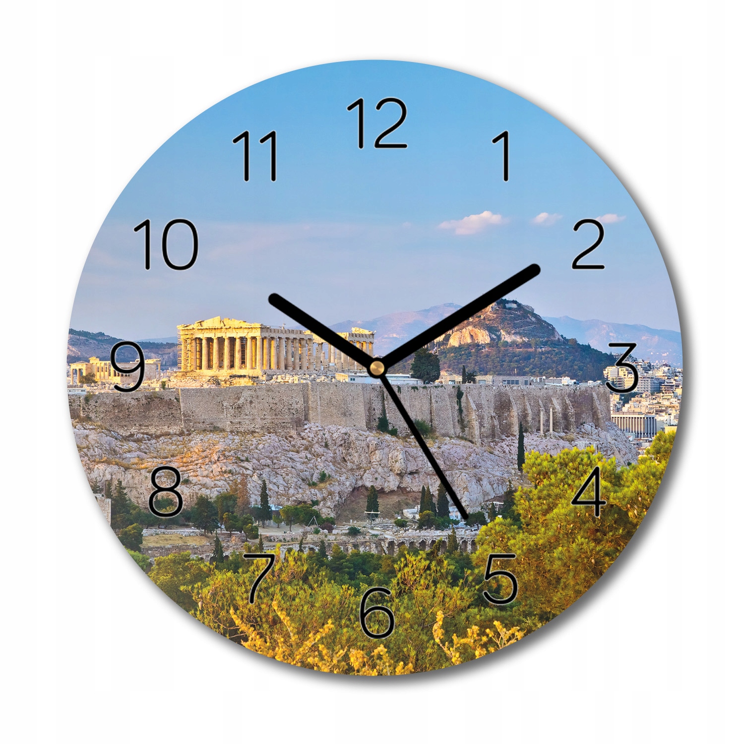 foto-hodiny Akropolis ruiny Athény moderní fi 30