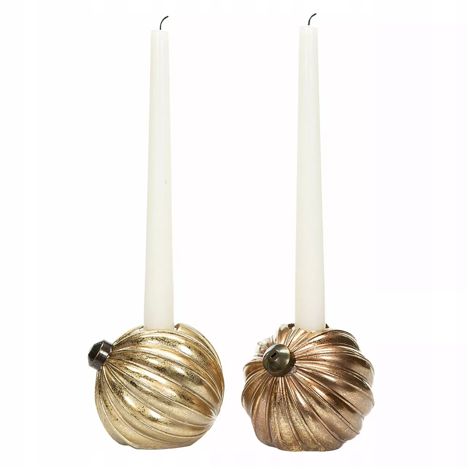 Svícen Kandelabr Ve Tvaru Koulí zlatá barva /2/