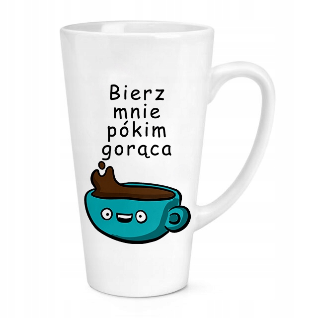 

Duży Kubek Latte 450ml Bierz Mnie Pókim Gorąca 02