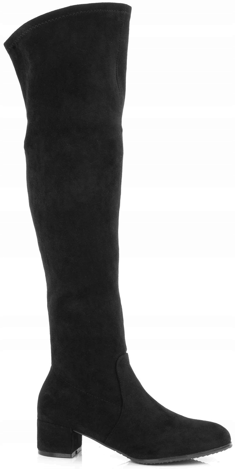 KOZAKI NA NISKI SŁUPKU CZARNE OCIEPLANE ZAMSZOWE 3 Kod producenta D0123-1-BLACK-39