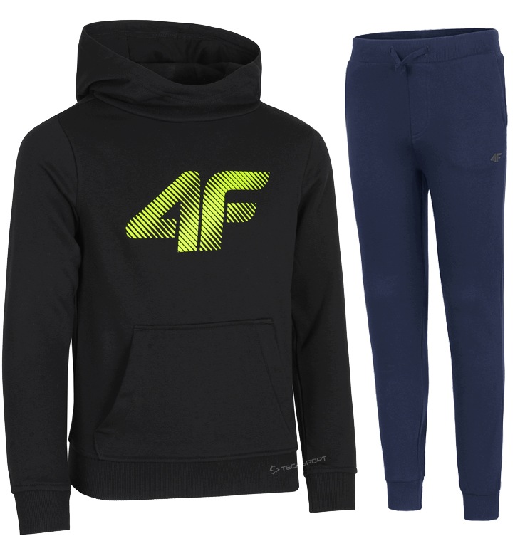 4F Chłopięcy Dres Komplet Bluza Kangurka Spodnie rozm 152