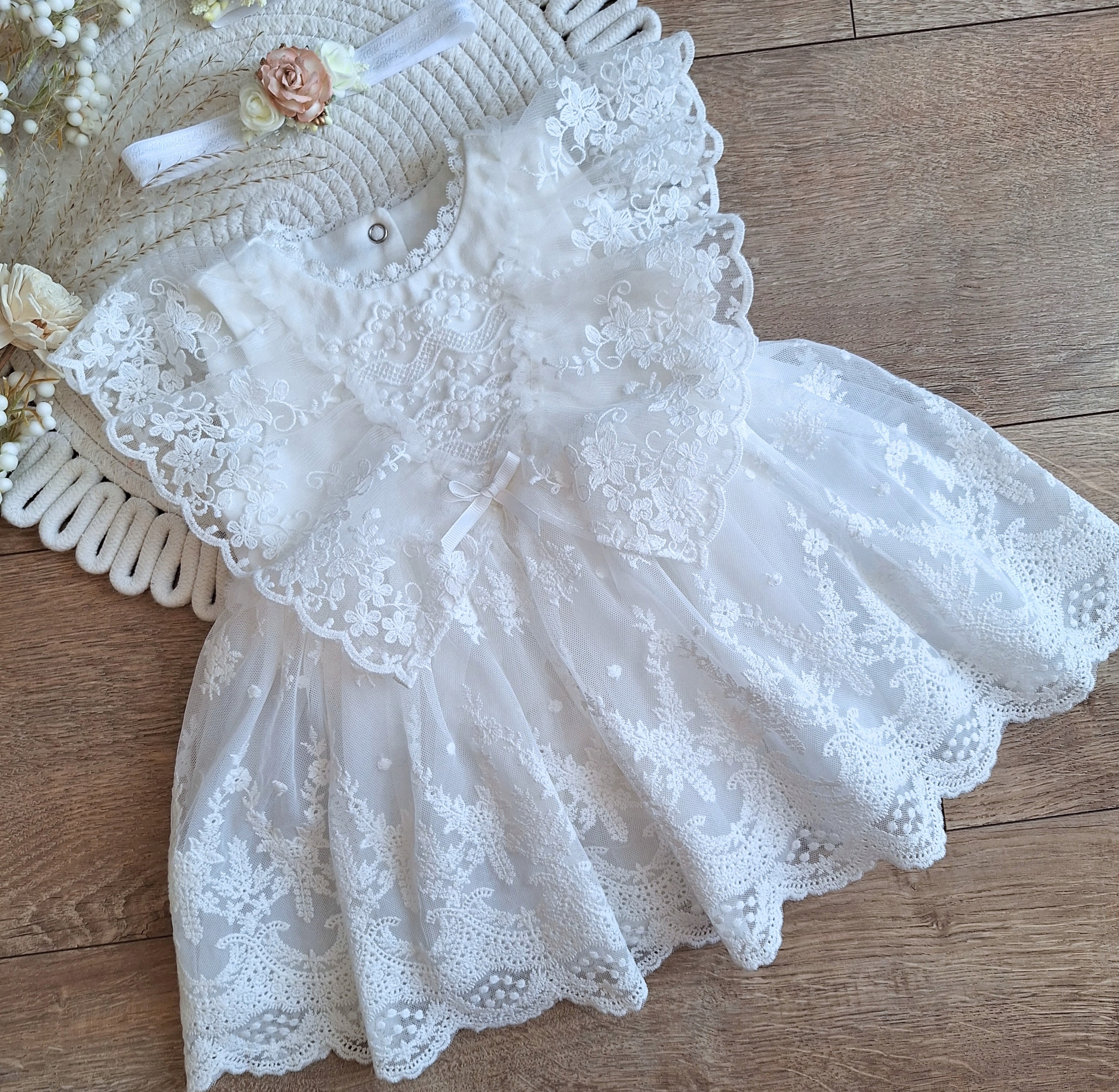 Sukienka do chrztu , rampers ARIA NOWOŚĆ Rozmiar 86