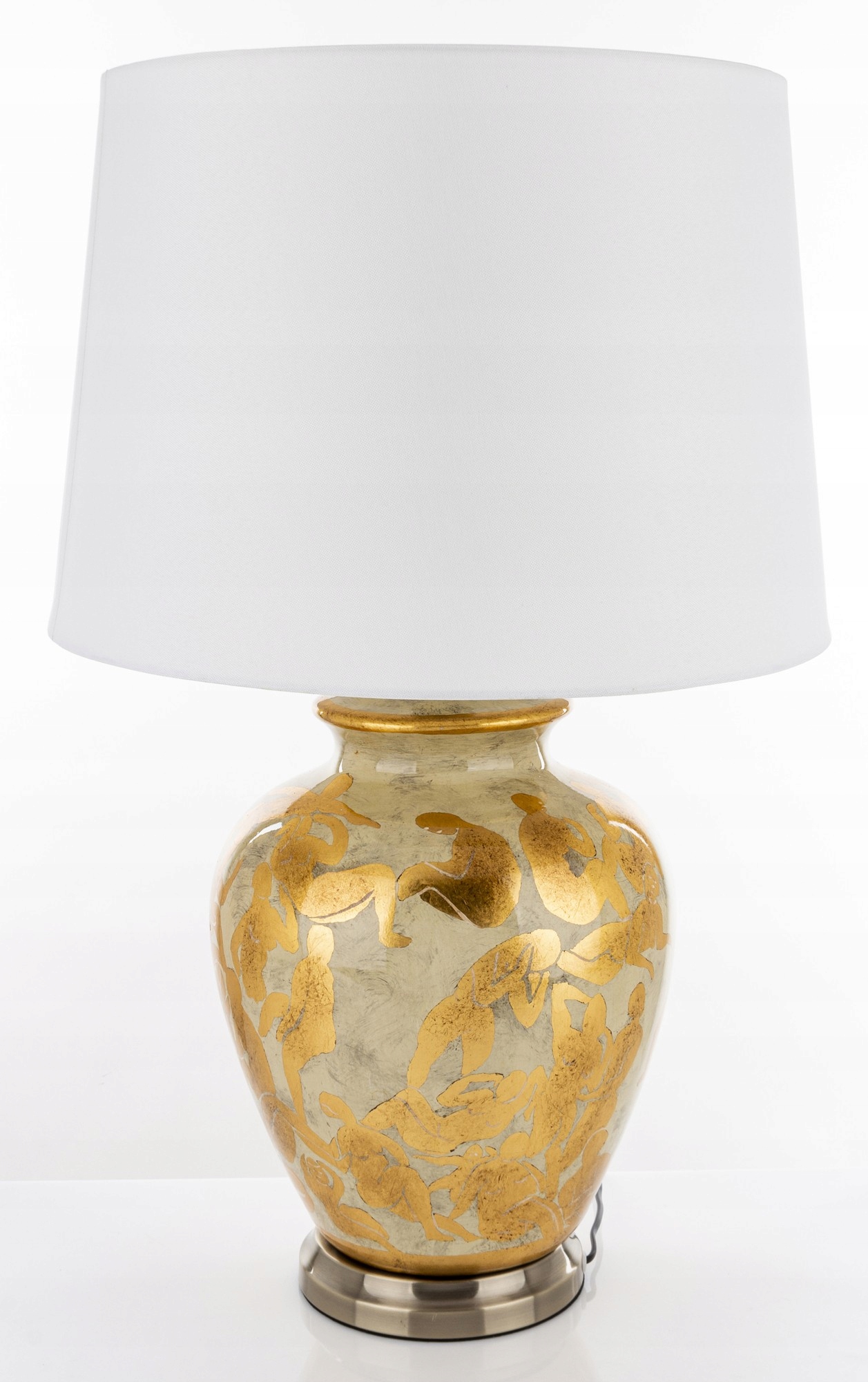 Stolová lampa s jasným keramickým tienidlom, klasická dekoratívna lampa