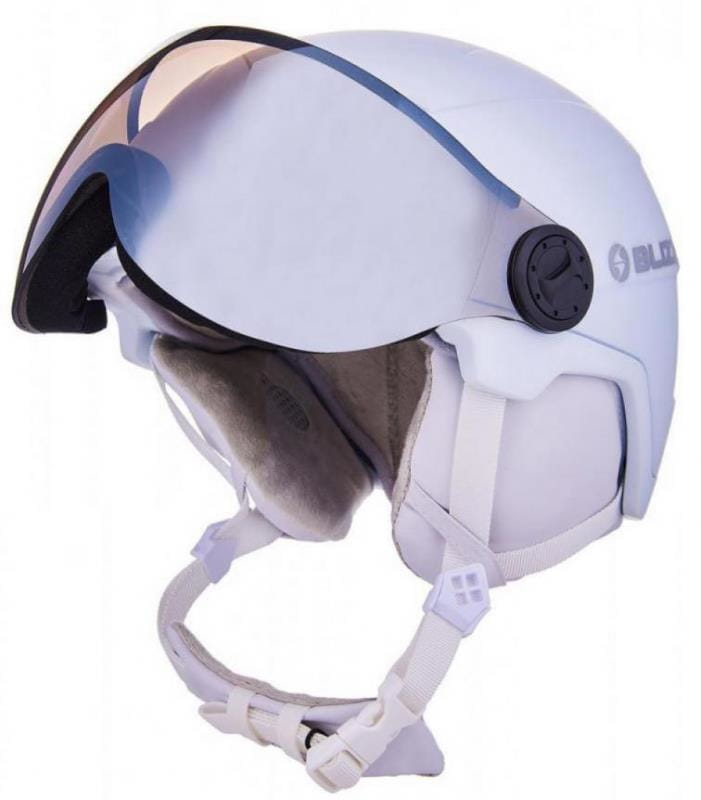 Lyžařská přilba s sklem Blizzard Double Visor 220202 bílá 56-59