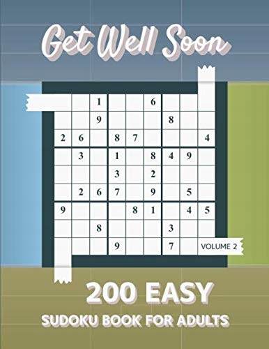 Puzzles, Dascity Get Well Soon: 200 Easy Sudoku Book For Adults: Puzzle Boo