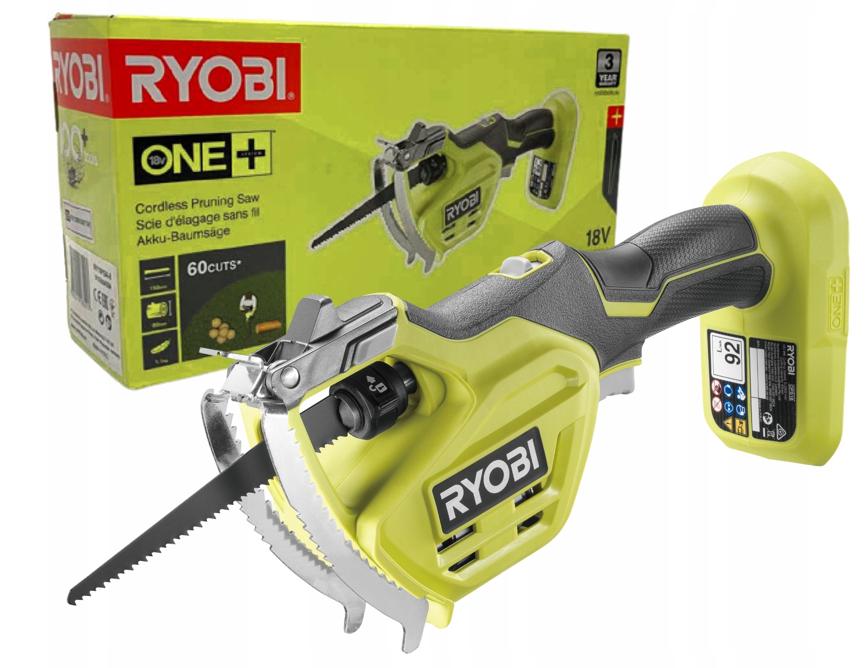 Ryobi Šavlová Pila Akumulátorová Liška Na Větve 18V RY18PSA-0