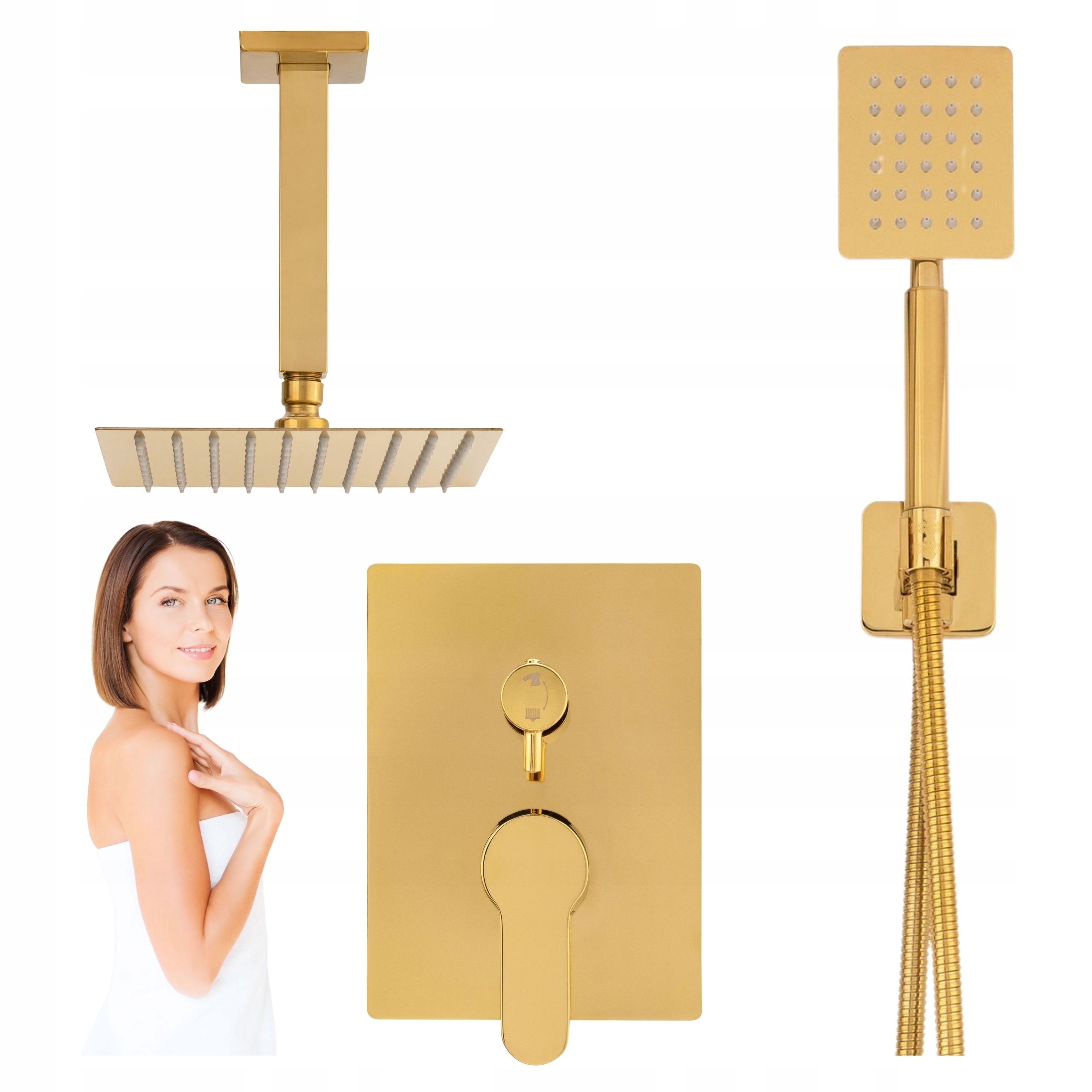Sprchový Set Cubo Podomítkový Smartbox Zlatý