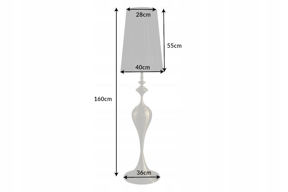 Lampa podłogowa Lucie 160cm czarno-złota/ 41526 Stan opakowania oryginalne