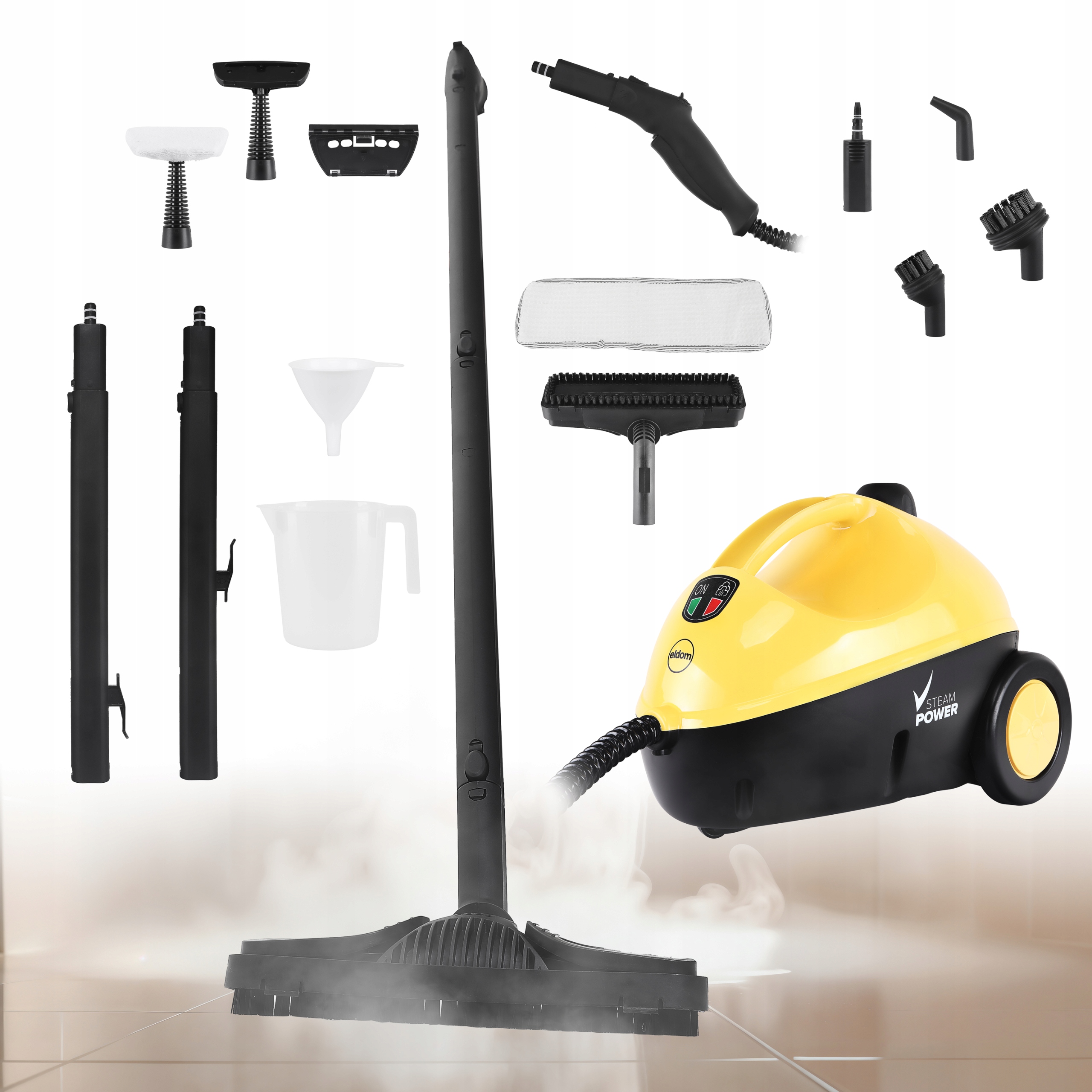 Парова шайба пароочисник очищувач парова швабра ELDOM набір XXL модель CM2000