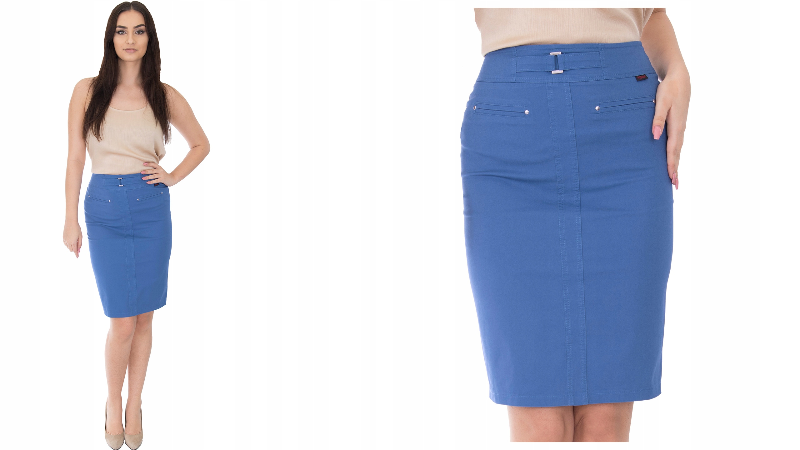 MIKEL6 SPÓDNICA BAWEŁNA KLAMERKA (38-52) r.38 Marka inna