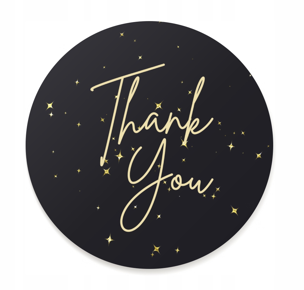 

Naklejki Thank You, ozdobne etykiety 24 sztuk