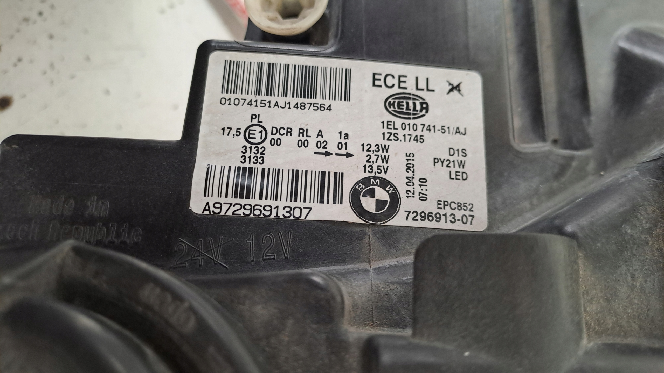 light left front bixenon 7296913 BMW F20