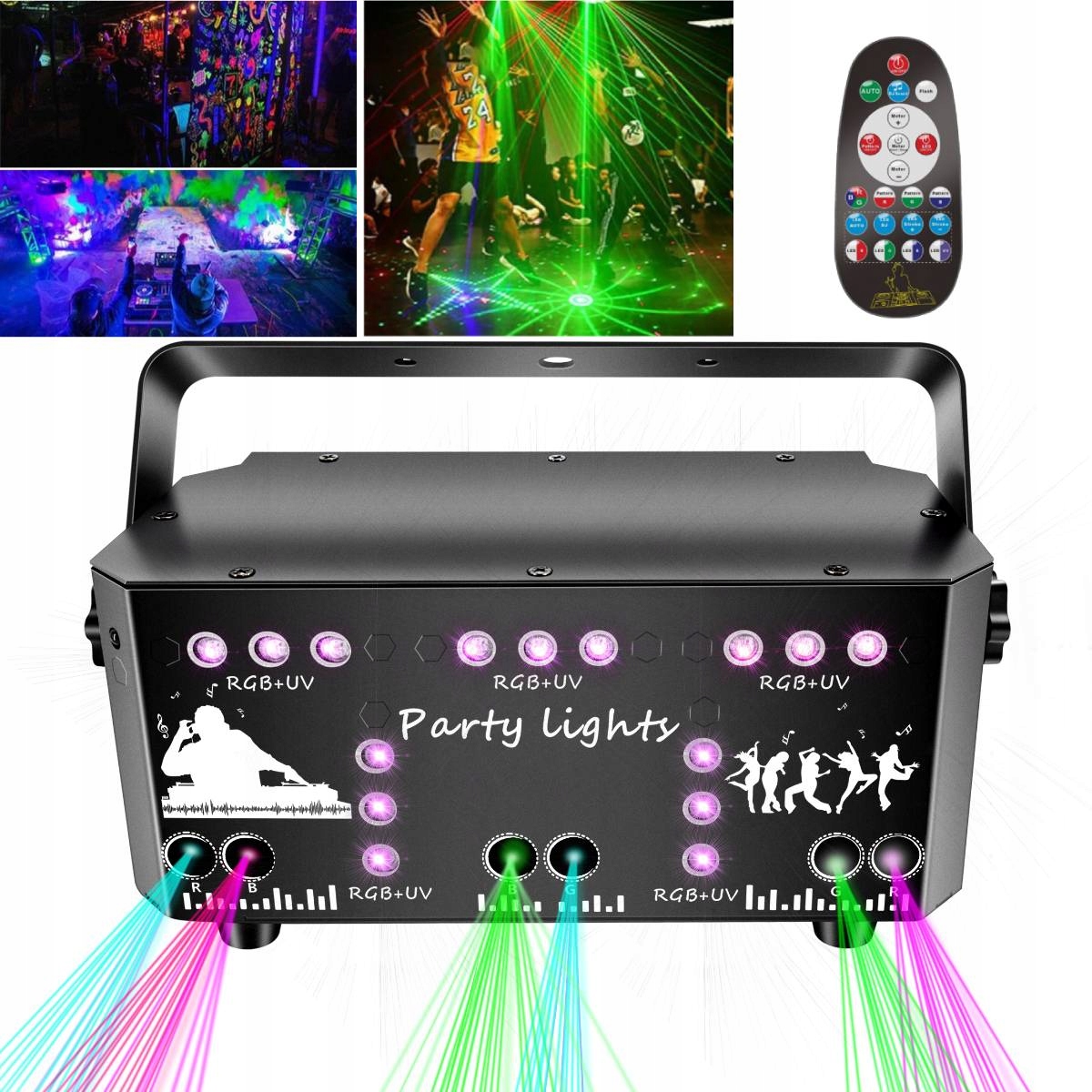 Laser Disco 21 Oči Rgb DMX Dálkové ovládání 230V
