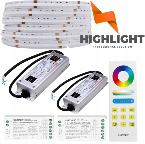 25m Sada Led Cob Rgbw IP65 CRI90 16W 24V Wi-Fi