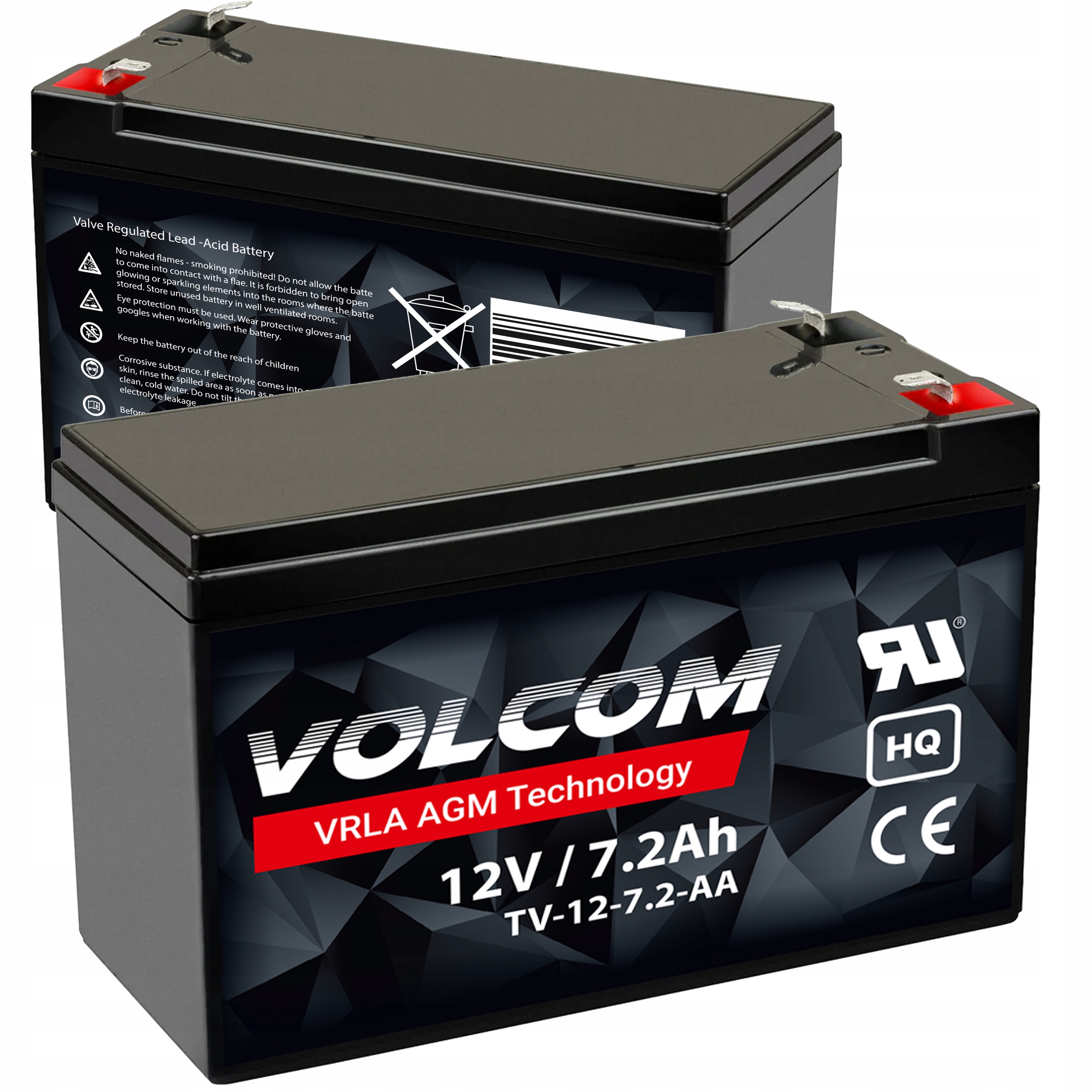 Akumulator Bezobsługowy Vrla Agm 7.2-12 Zasilanie Awaryjne Ups 12V 7,2Ah