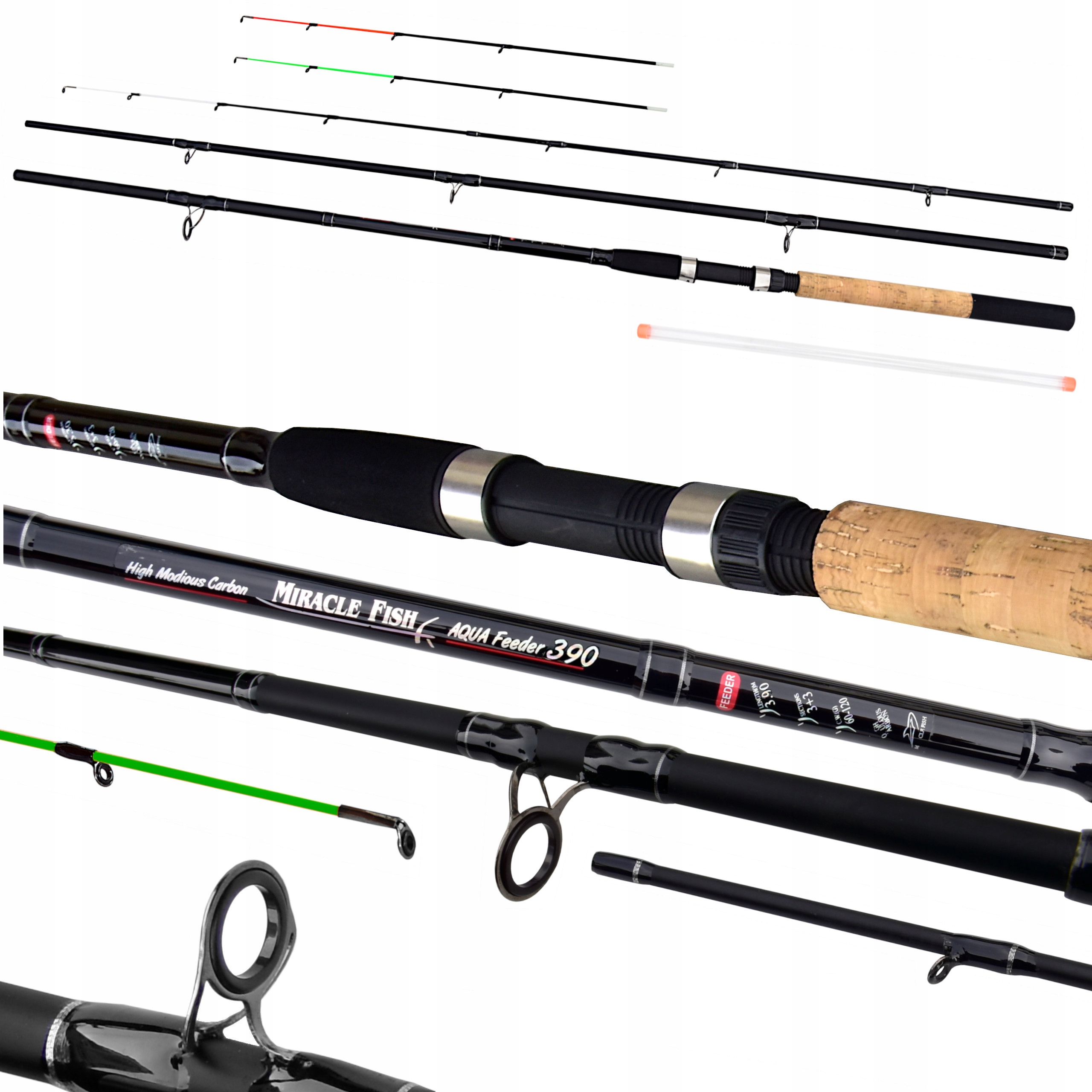 Wędka Feeder Węglowy Aqua 3,9 m 60-120 g 3+3