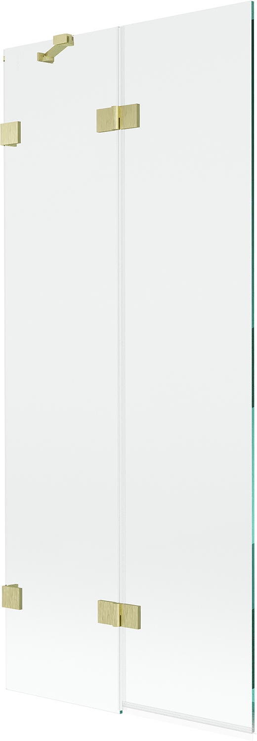 Mexen Lunar vanová zástěna 2-křídlová levá 80 x 150 cm, transparentní, zlat