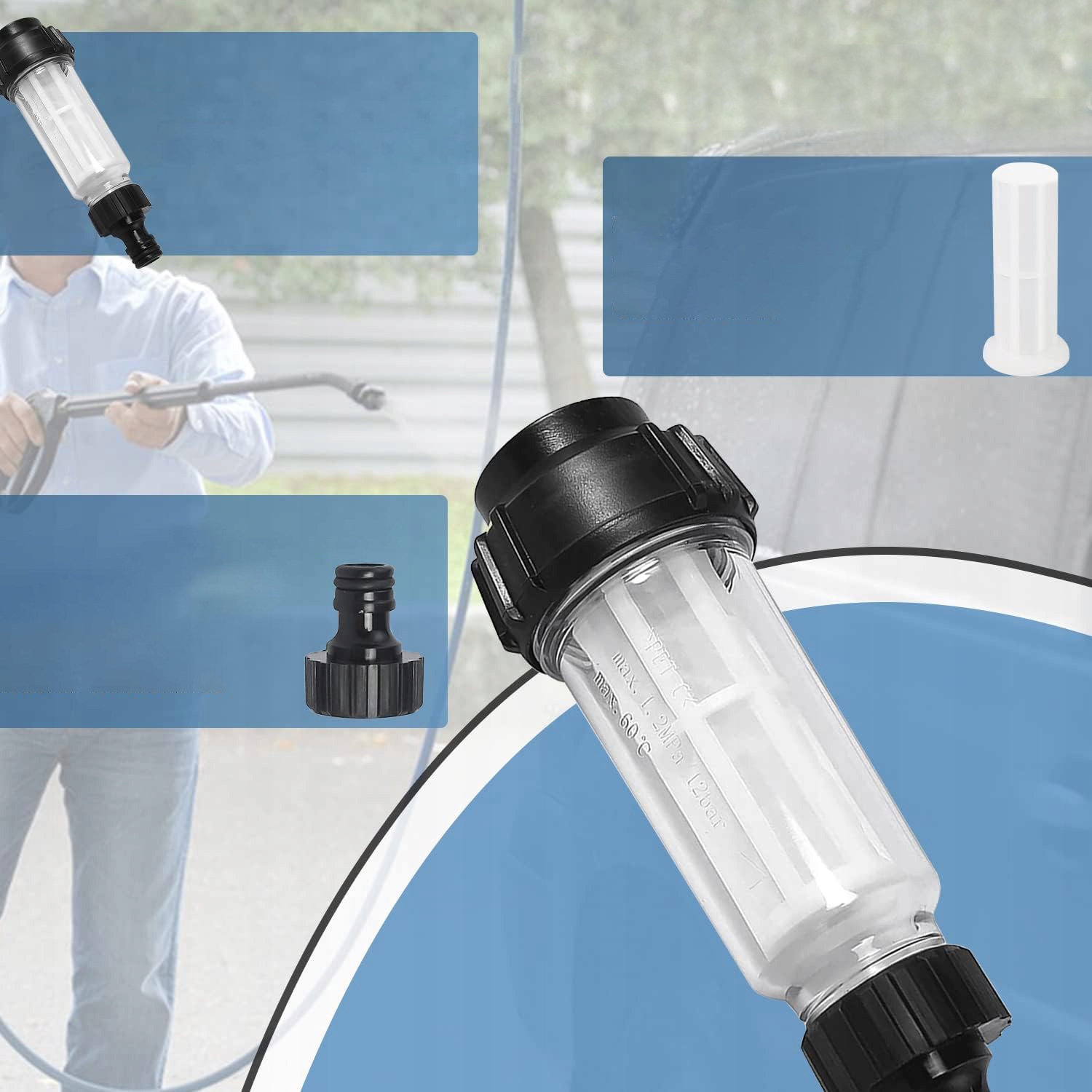 FILTR WODY DO NAPEŁNIANIA POMPY G3/4" Z 5 WKŁADAMI FILTRUJĄCYMI Kod producenta 6HG0899HG