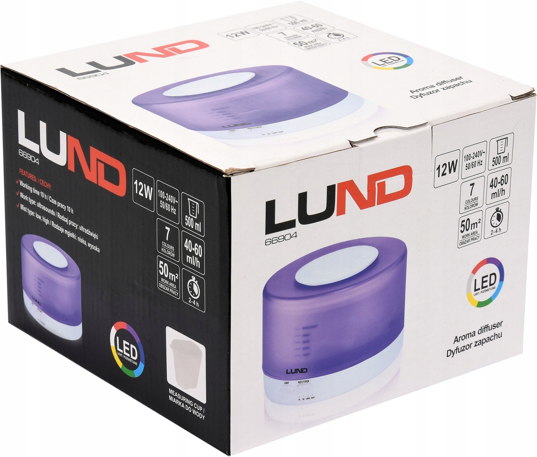 DYFUZOR ZAPACHU 500ML, BIAŁY, PILOT LUND Zapach cytrusowy drzewny kwiatowy męski owocowy przyprawowy słodki świąteczny świeży