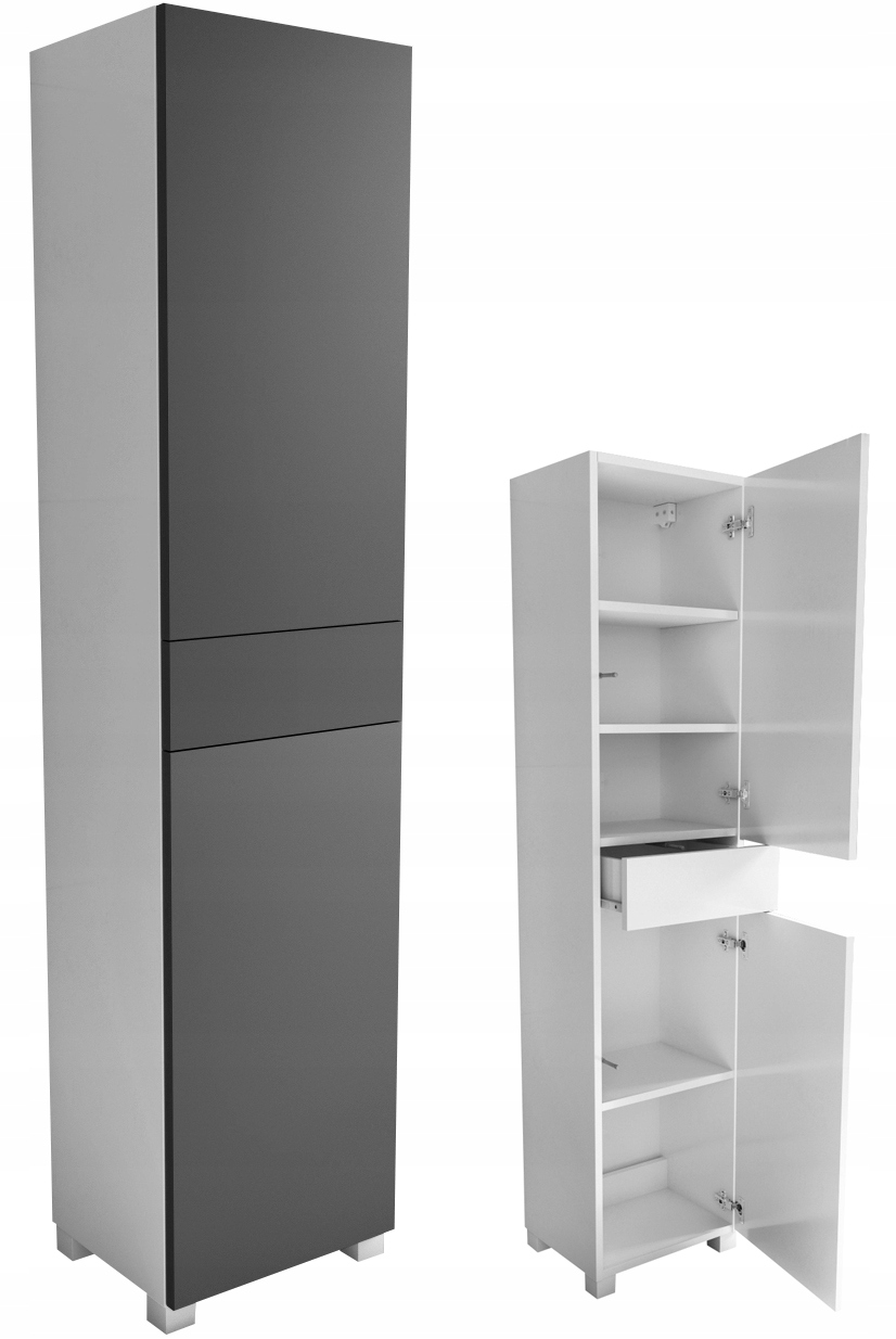 słupek łazienkowy wiszący stojący 40 szary mat