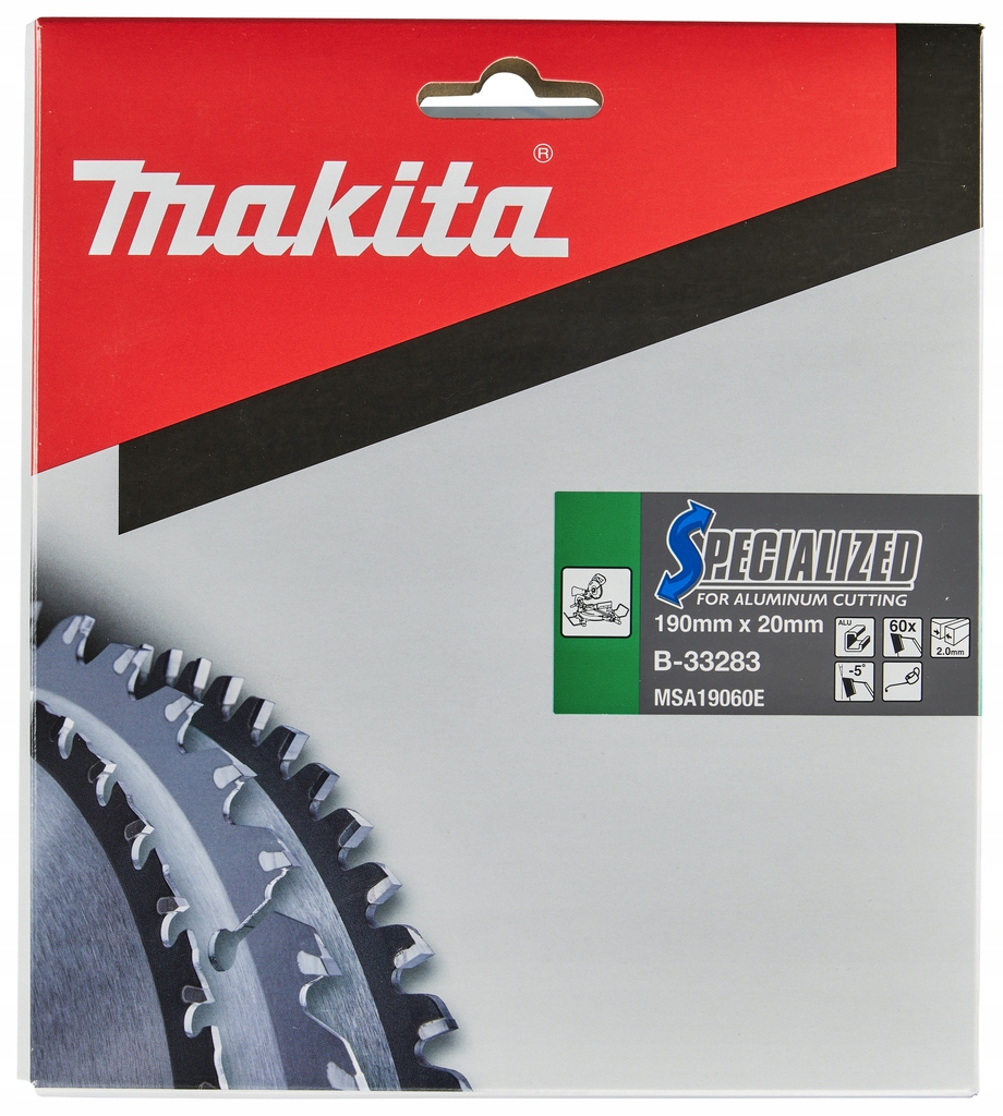 Makita B-33283 Tarcza Tnąca Do Metalu 190X20MM 60 Zębów Piła Tarczowa