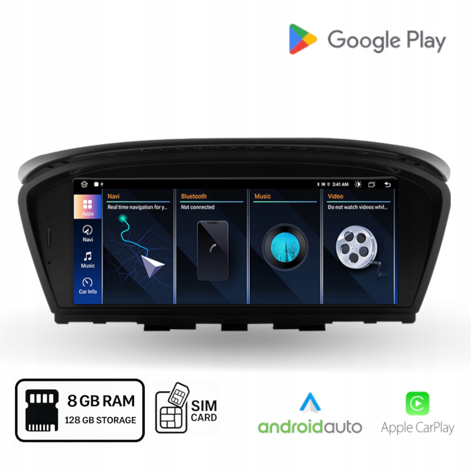 Android rádio pre Bmw E60 E90 CCC Android Auto Carplay Wi-Fi Sim 8+128 Gb