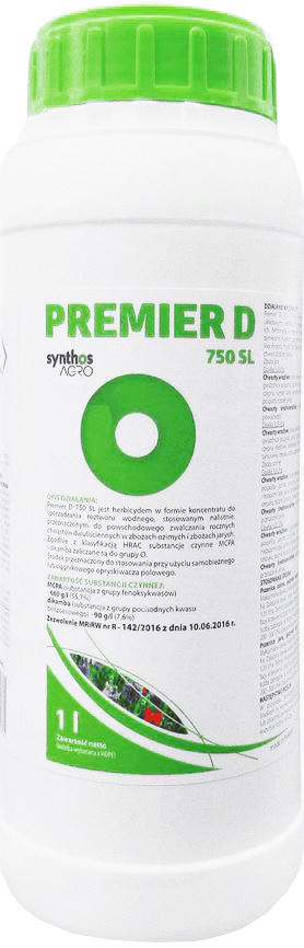 

Premier D 750SL 1L Chwasty Zbóż Ozimych Jarych