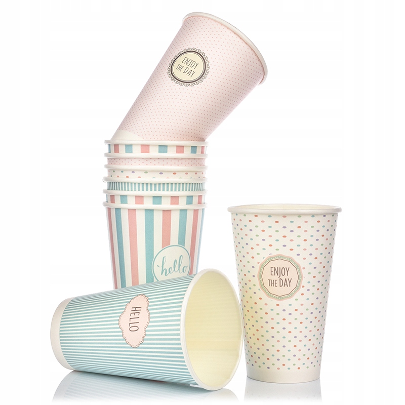 

Kubek Papierowy Pastel z Napisem 300ml 50szt