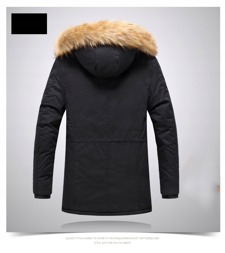 KURTKA MĘSKA ZIMOWA PARKA DŁUGA PŁASZCZ Z KAPTUREM OCIEPLANA GRUBA CIEPŁA Płeć mężczyzna