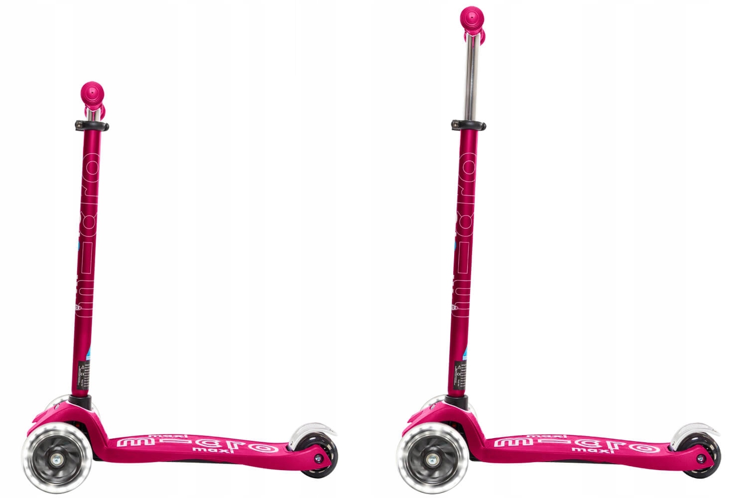 Hulajnoga trójkołowa Maxi Micro Deluxe LED Pink Hamulec tak