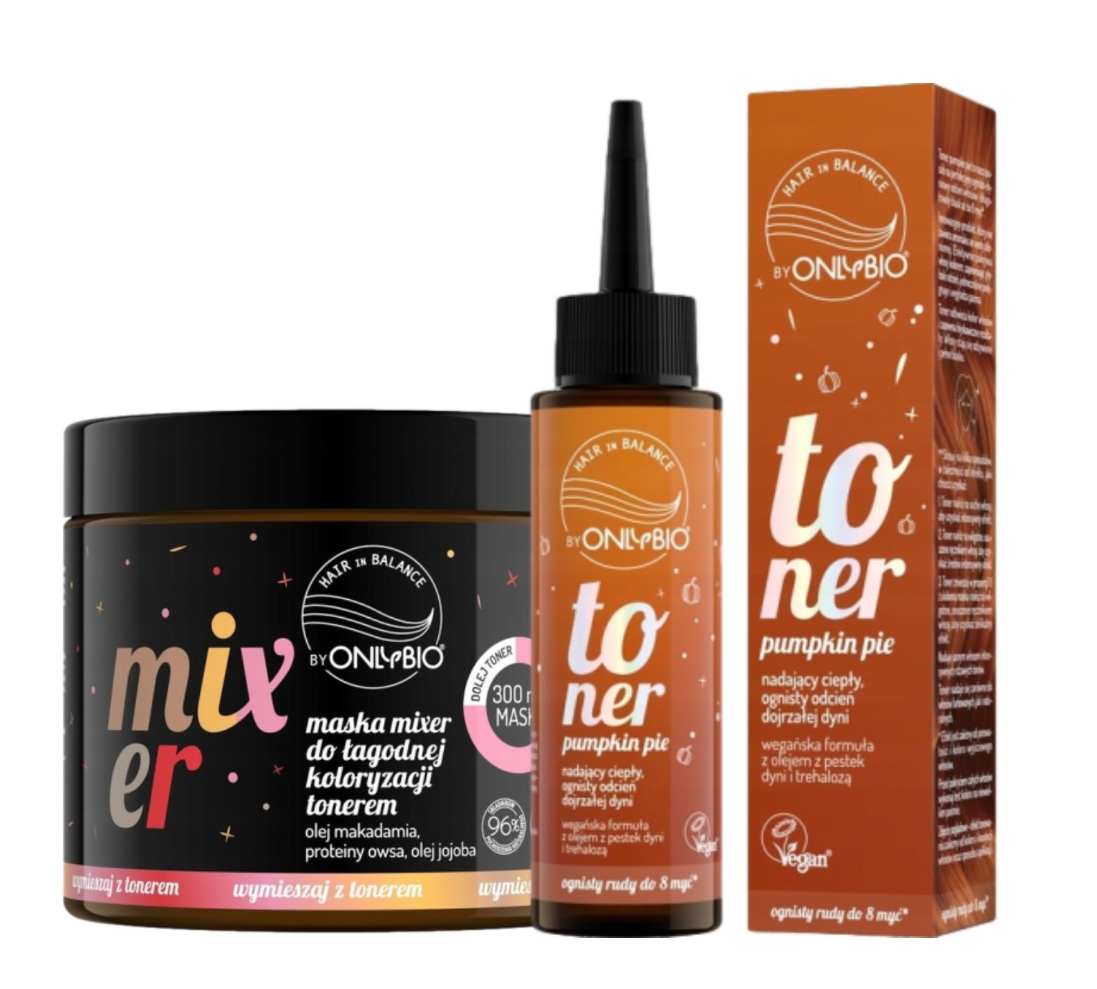 Onlybio Toner na vlasy Barva Javorový Sirup Maska Mixer Set