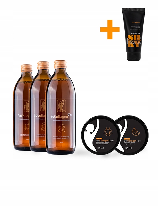 Kolagenová kúra 3x500 ml Kolagenové krémy Den Noc 2x 50 ml Bonus!