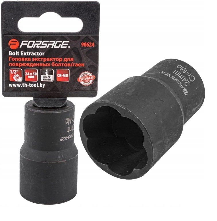 Nasadka do uszkodzonych śrub nakrętek 24 mm 1/2