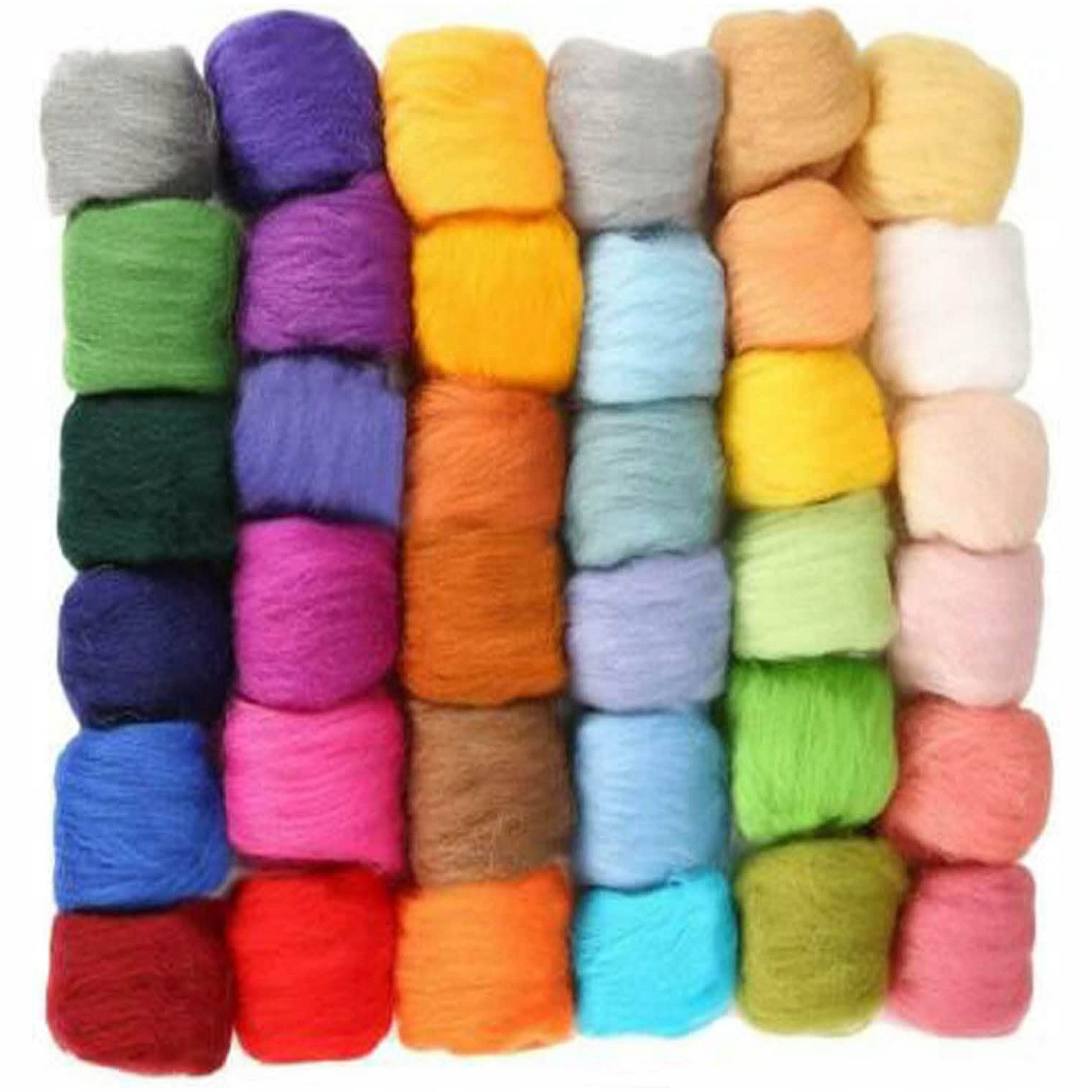 Česací vlna na plstění plstěná sada 36 ks 180 gramů