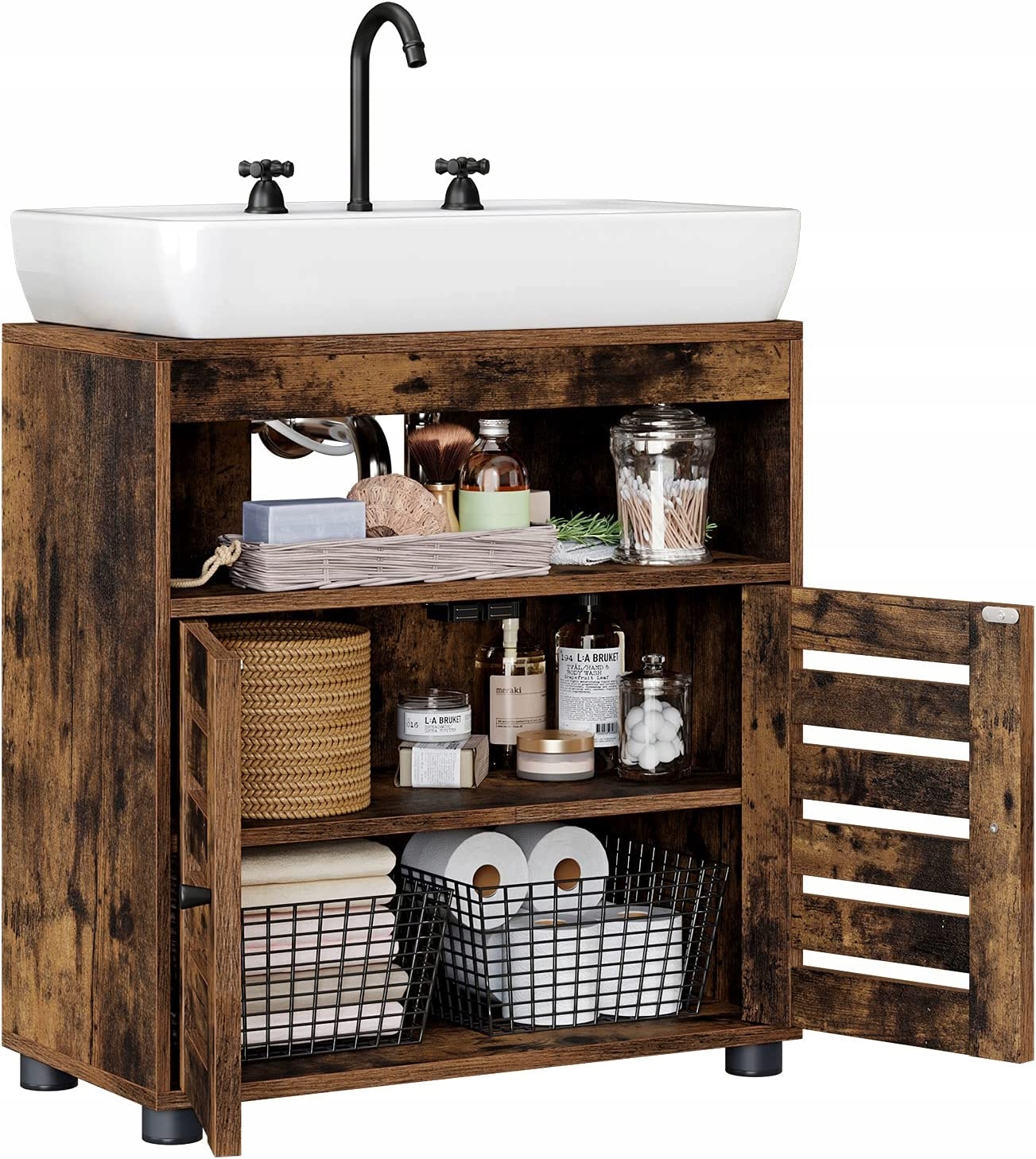 SZAFKA ŁAZIENKOWA POD UMYWALKĘ, LOFT INDUSTRIALNA