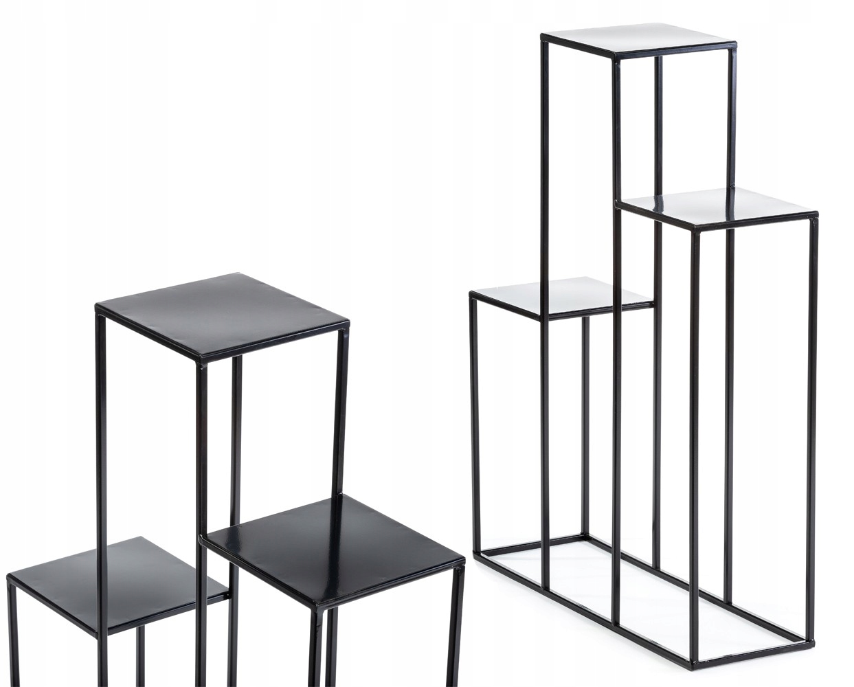 

Kwietnik stojak na kwiaty 80 cm czarny metal Loft