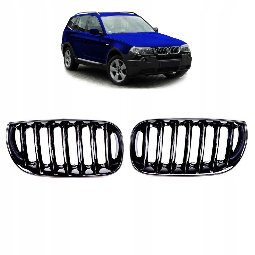 Grill do Bmw X3 (E83) 2003 2006 (czarny połysk)