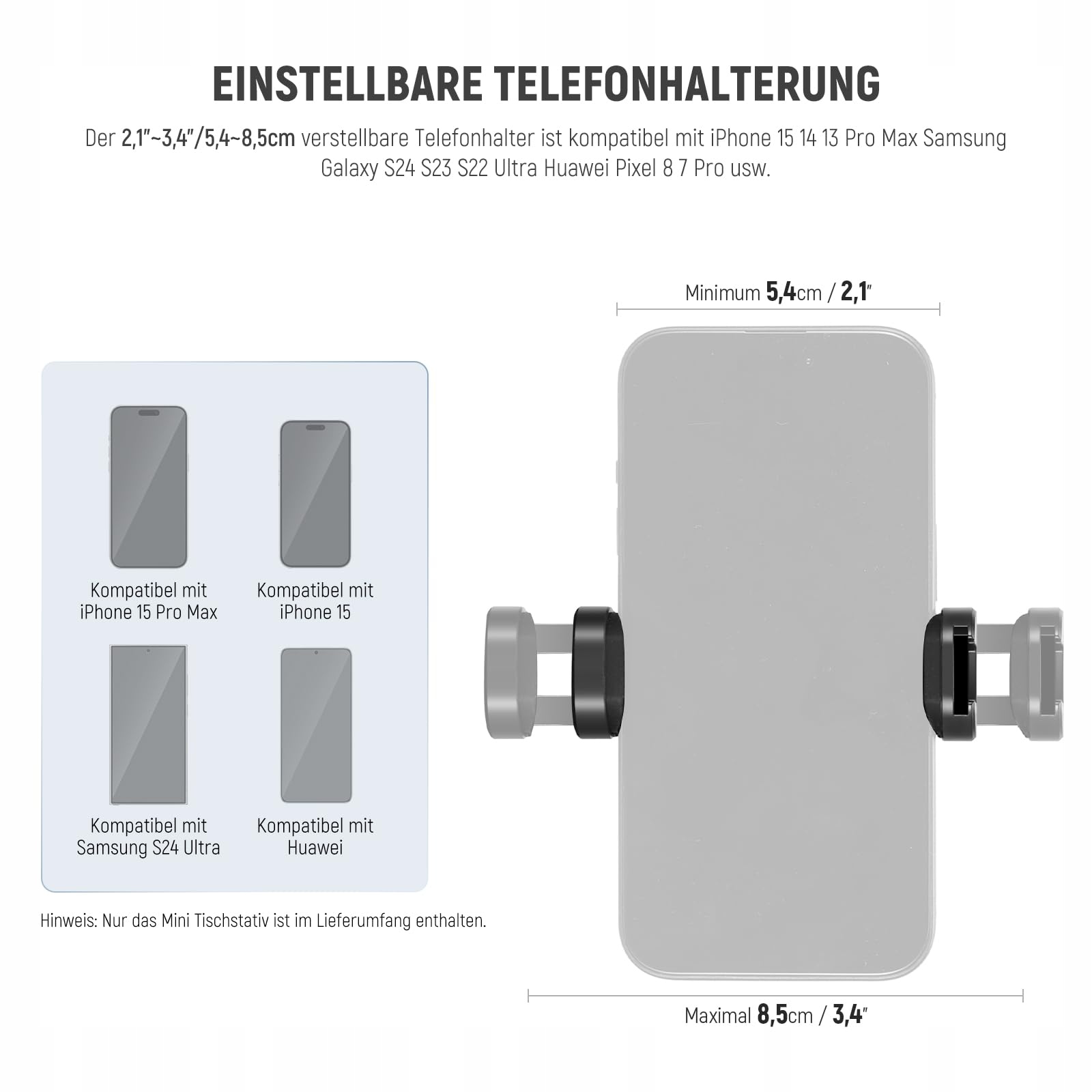NEEWER TP09 Statyw Węglowy Mini 360° Głowica Telefon DSLR Kompaktowy — miniatura 5