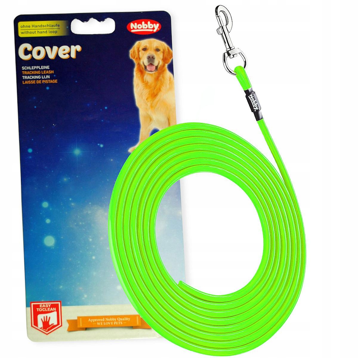

Smycz treningowa do lasu neon Nobby Cover 5m 8mm