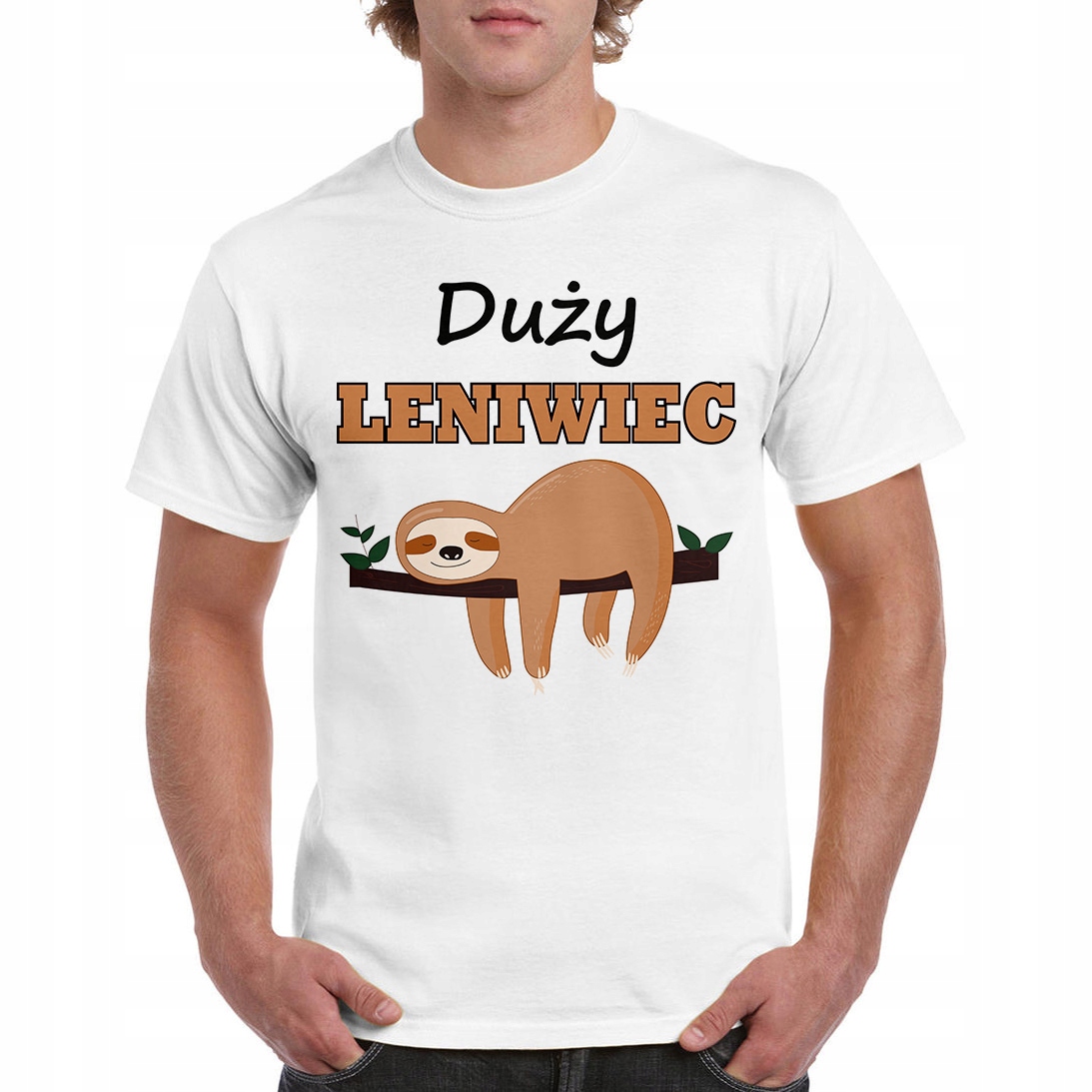 

Duży leniwiec Koszulka Męska tshirt - XXL