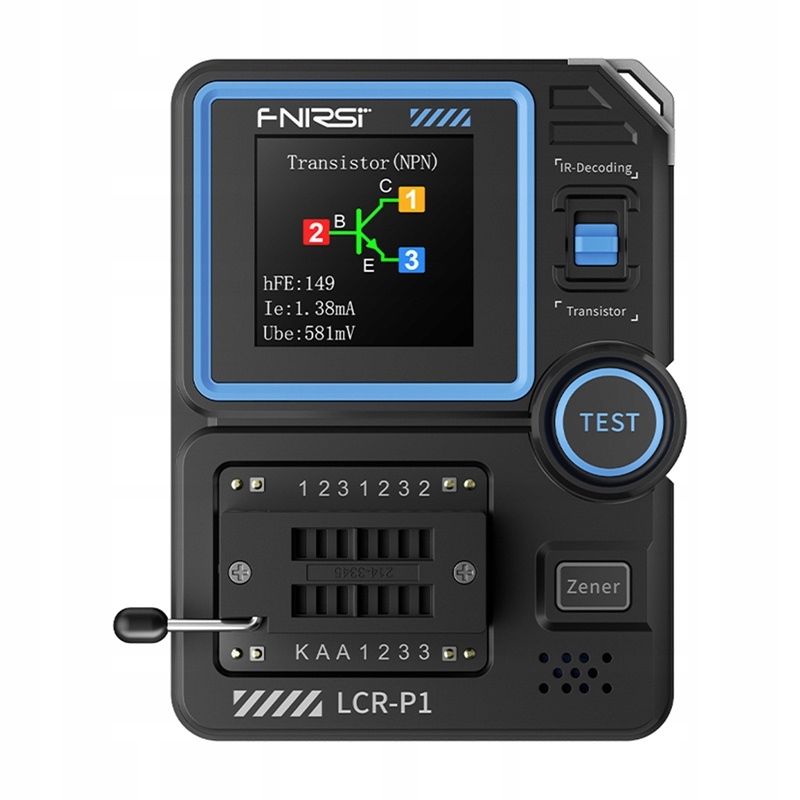 Fnirsi LCR-P1 Multifunkční tester kondenzátorů a tranzistorů