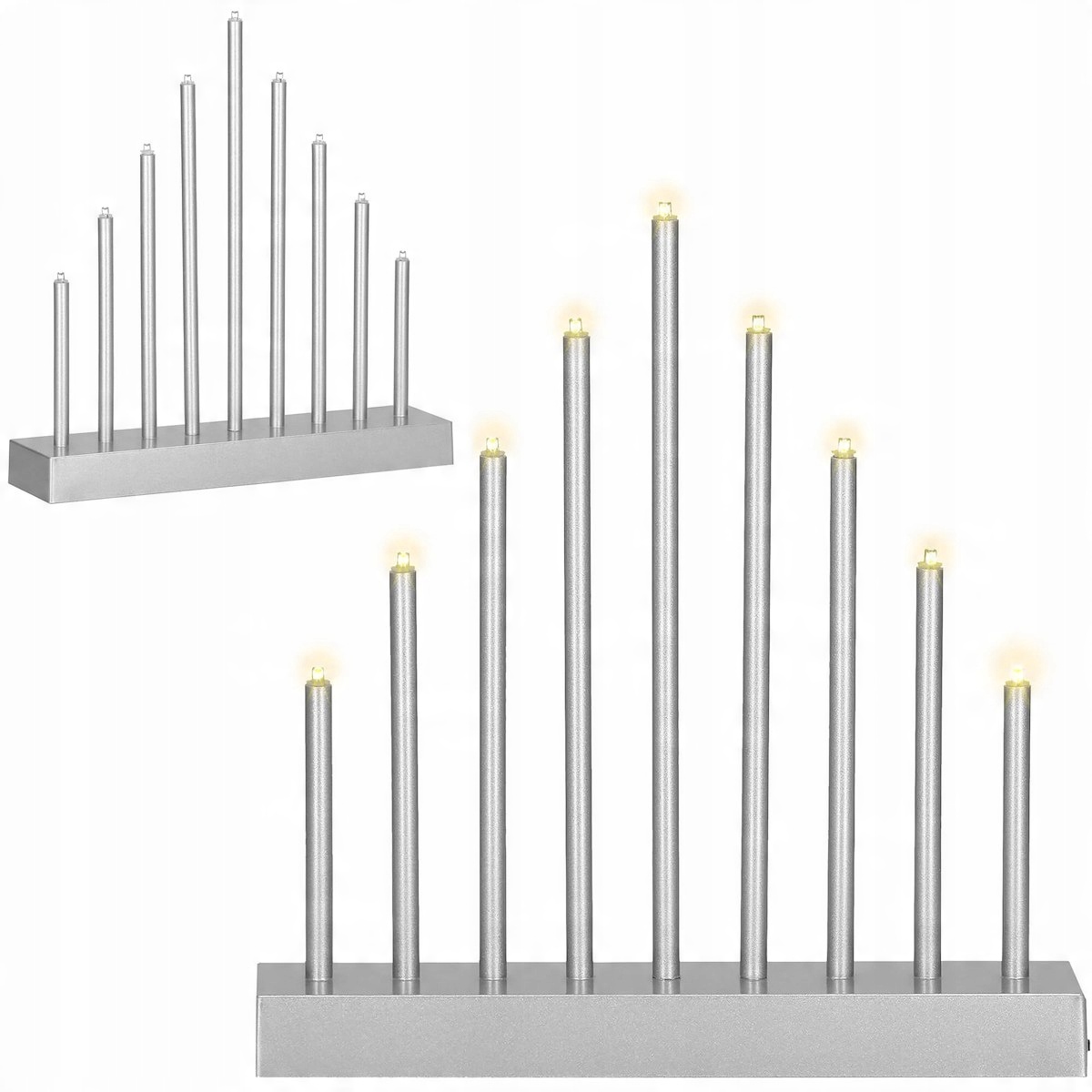 

Świecznik Adwentowy Sople 9 Led Ozdoba Na Okno