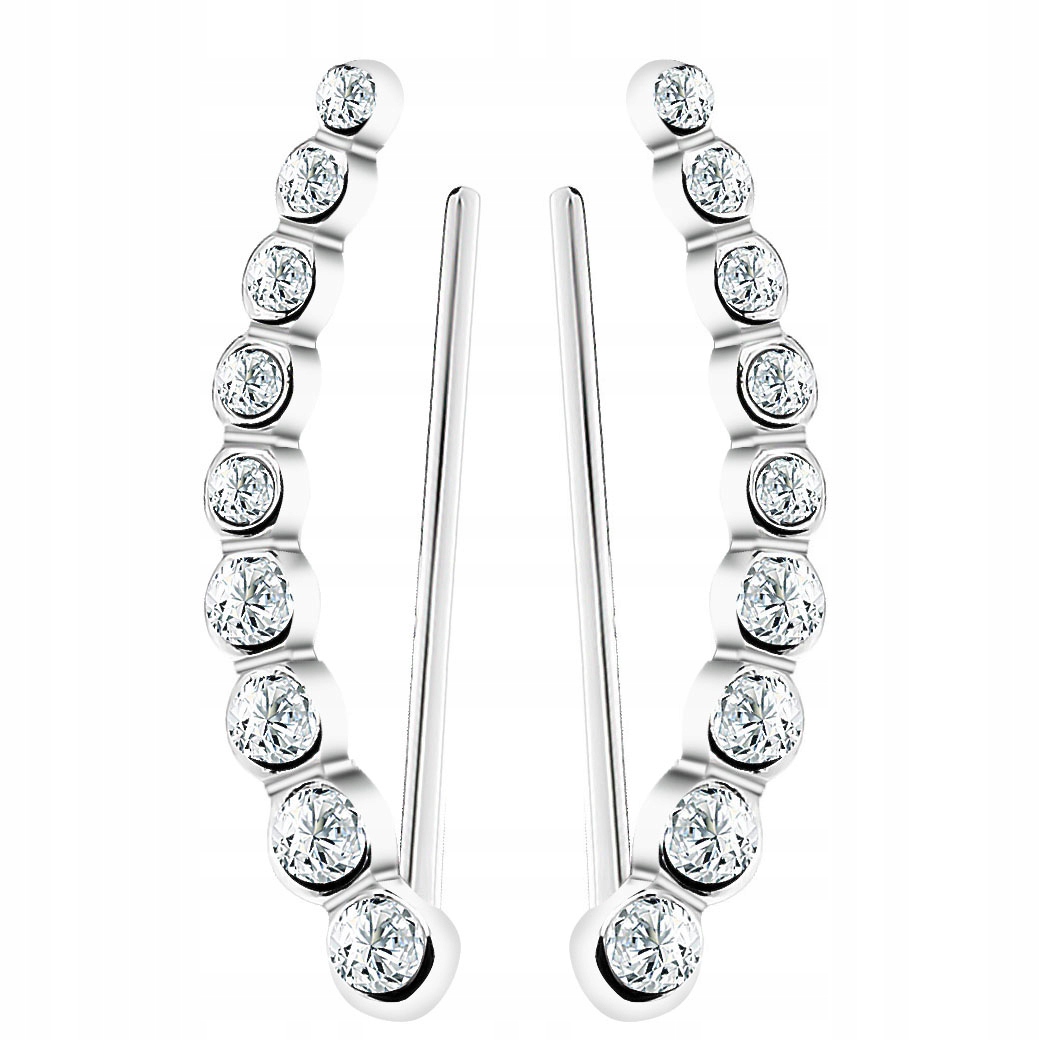 

Nausznice Nausznica Kropla Łza Cyrkonie Srebro 925