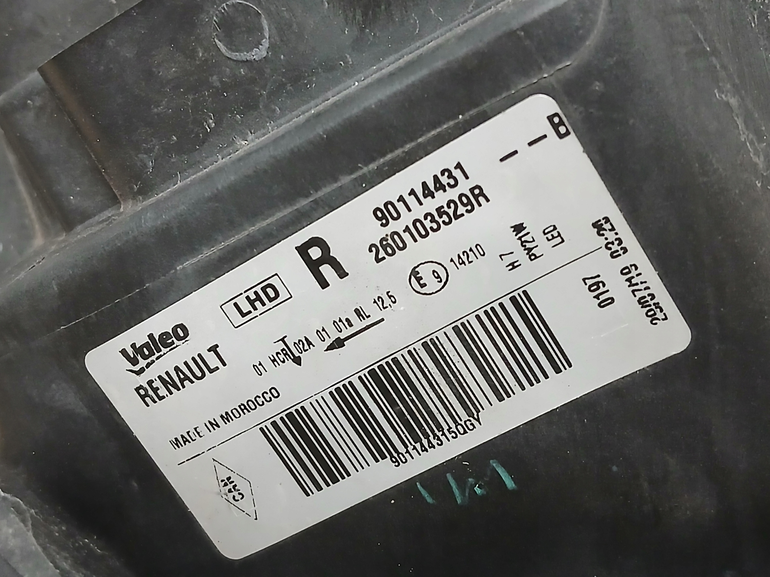 light front right DACIA SANDERO II 2 LIFT LED 260103529R