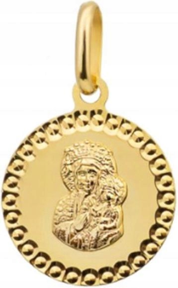 Zlatý přívěsek 585 Matka Boží v ozdobném kruhu, medailonek dárek, křest kom