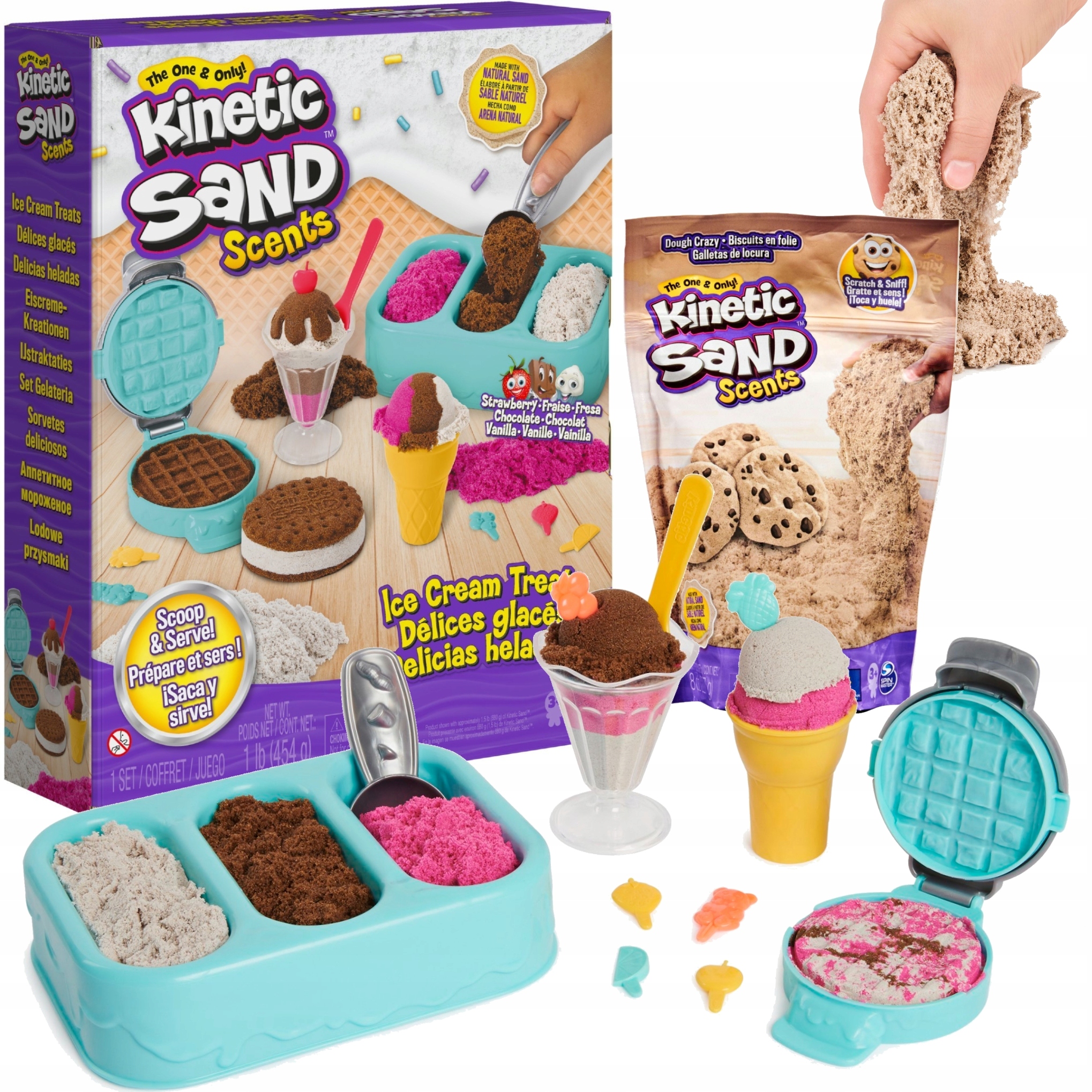 

Kinetic Sand Lodowe Przysmaki Lodziarnia+piasek