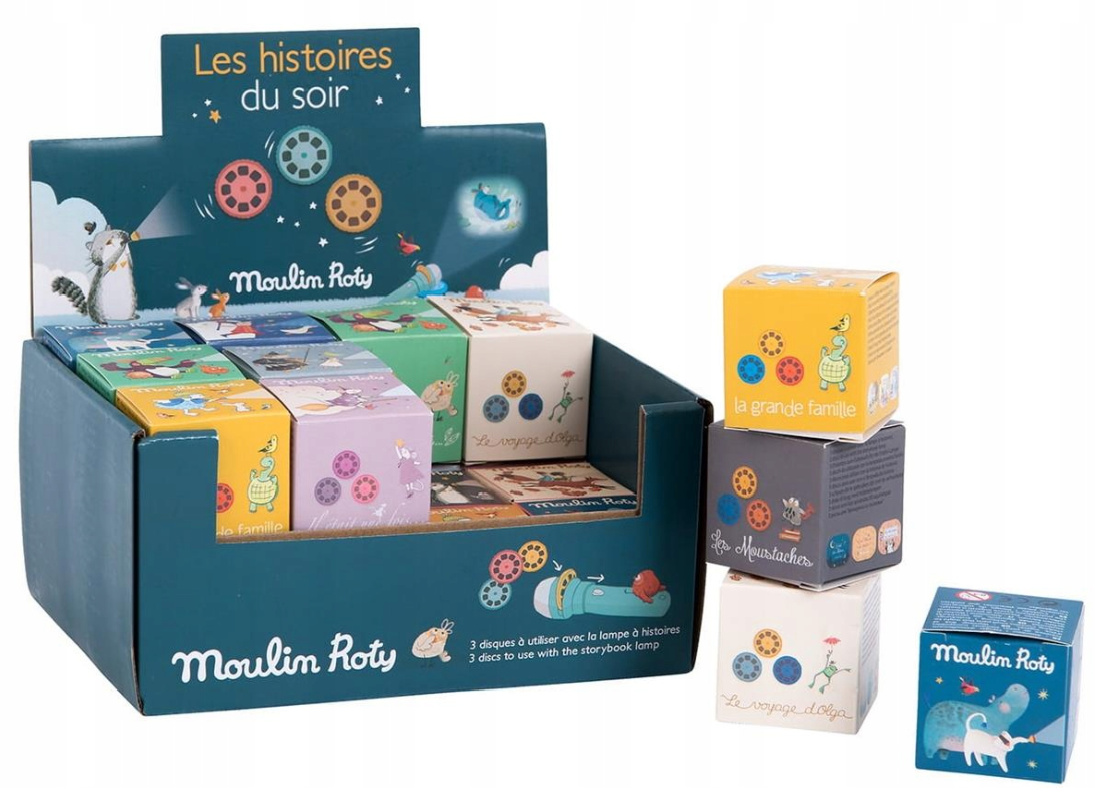 MOULIN ROTY Krążki z historyjkami do latarki Dawno, dawno temu Stan opakowania oryginalne